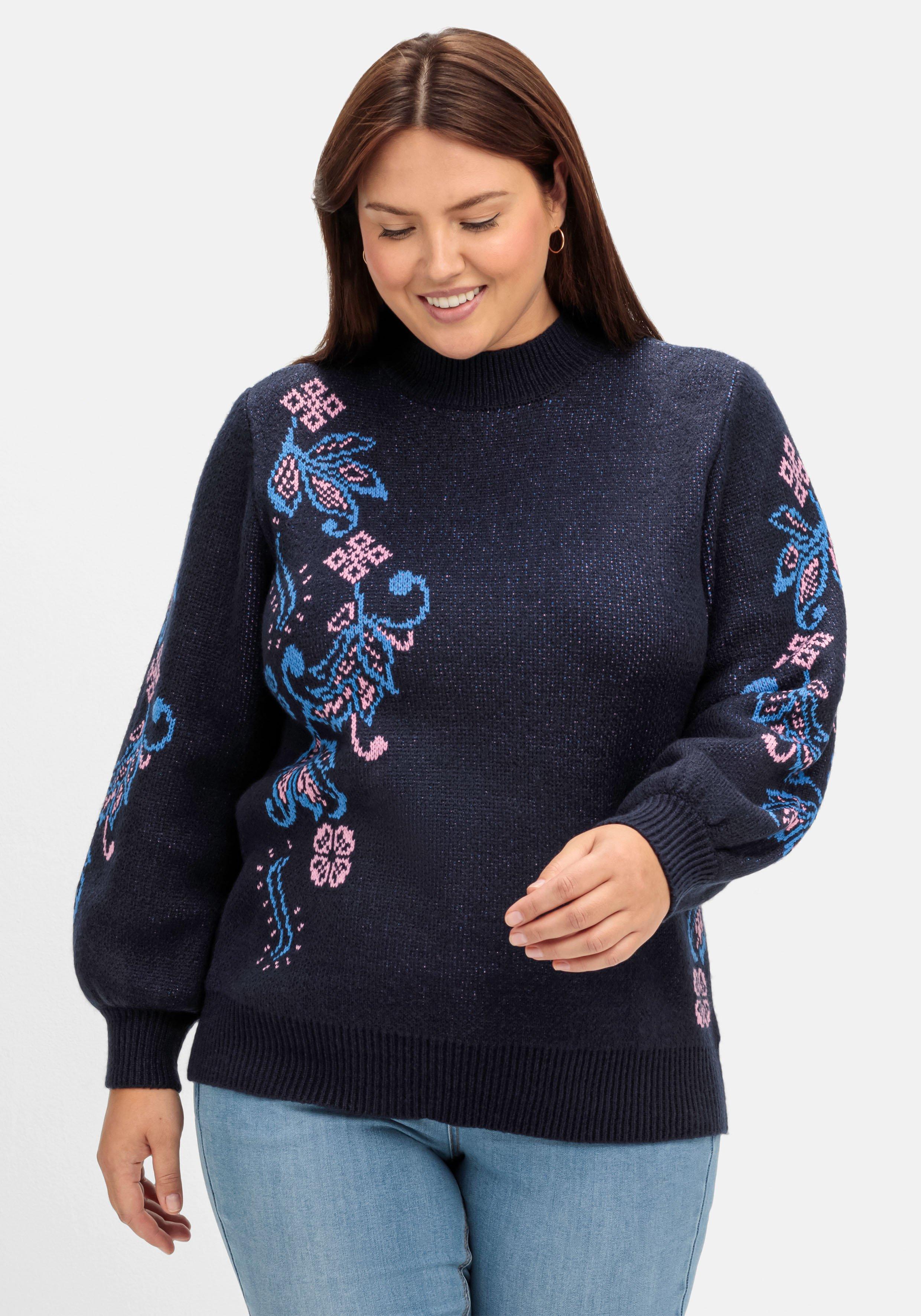 Pullover mit floralem Jacquardmuster