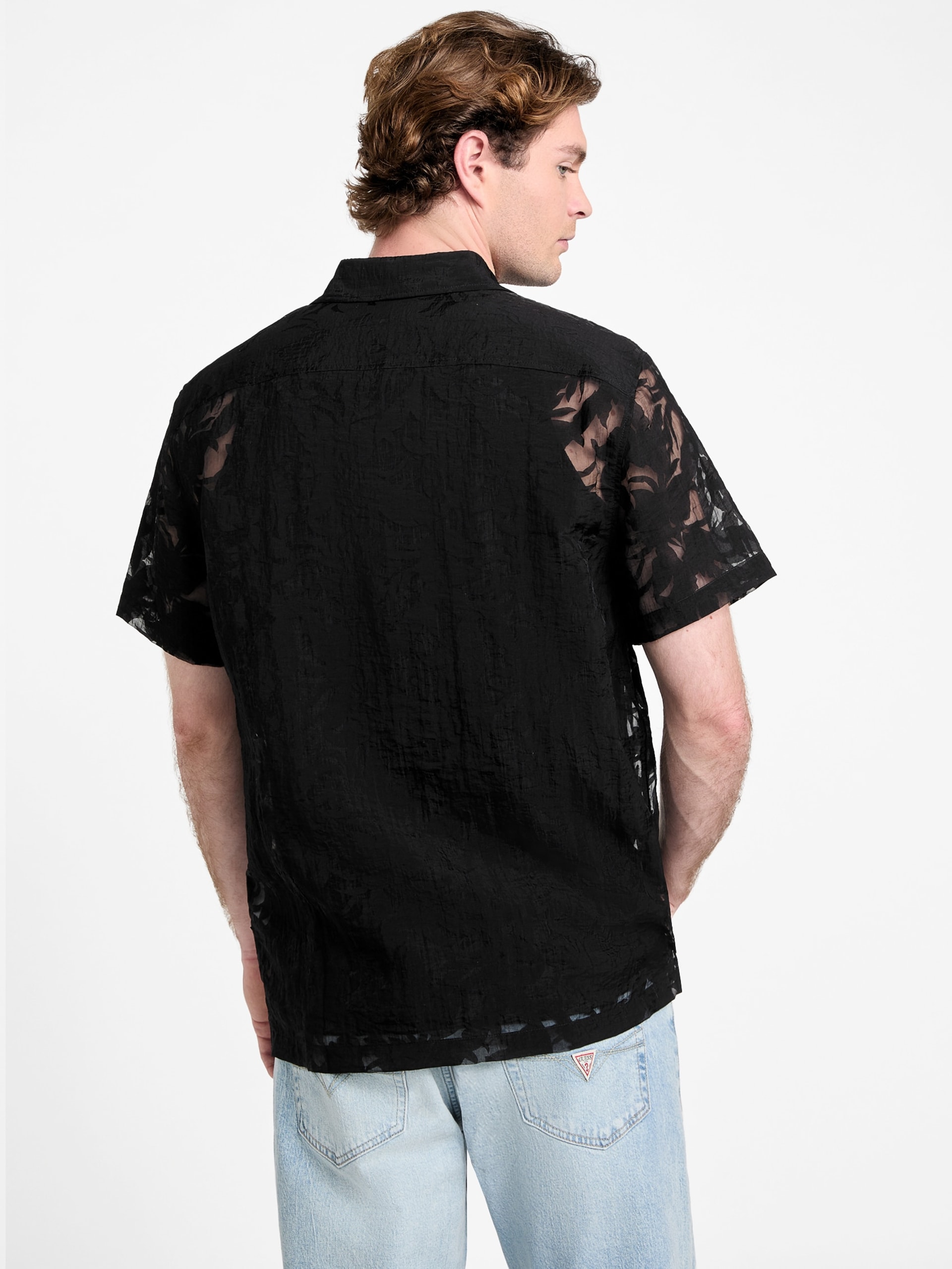 Camisa Floral Devore Burnout