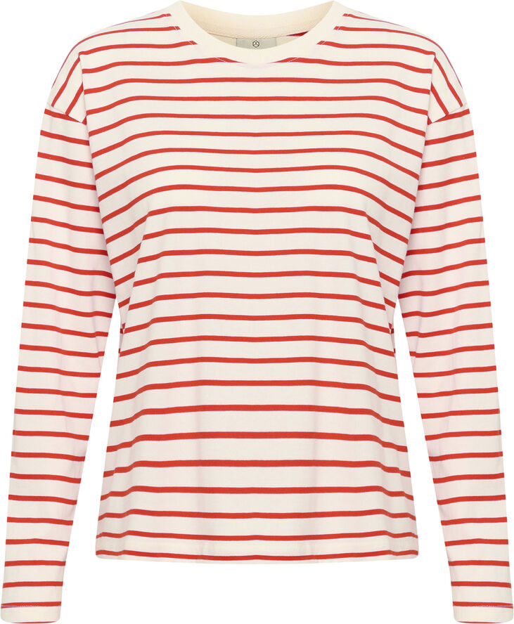 Kaffe KAwinny LS T-Shirt Antique white / fiery red