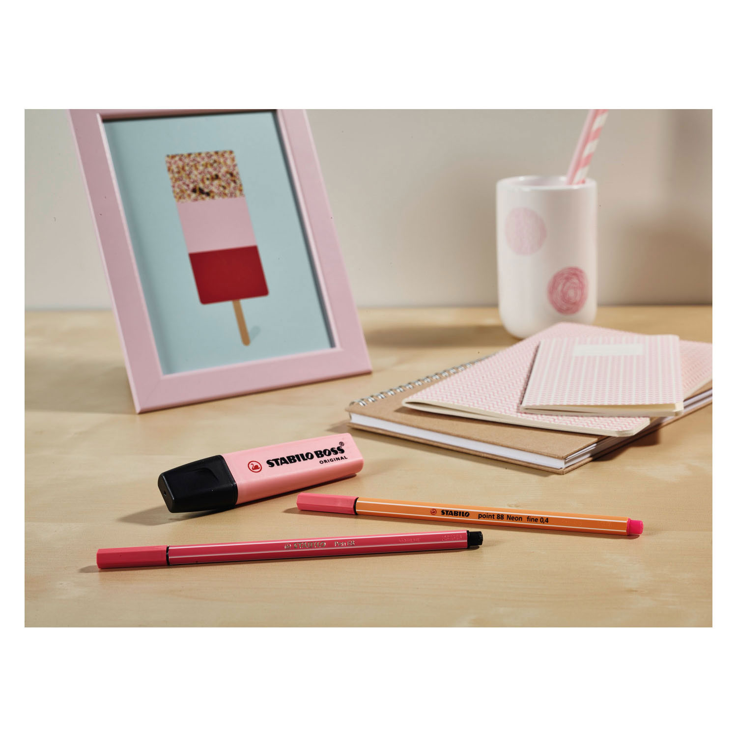 STABILO BOSS ORIGINAL Pastel - Markeerstift - Set 4 Stuks