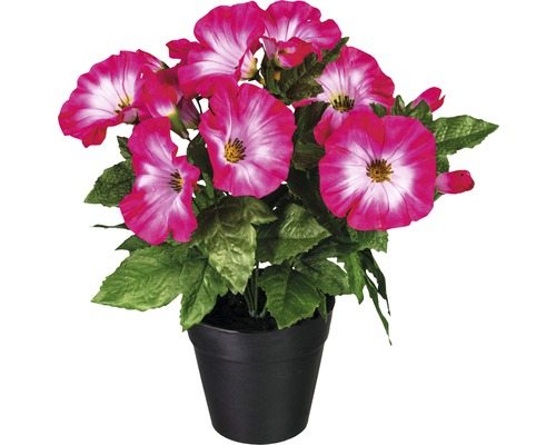 Kunstpetunia in een kunststof pot, hoogte: 28 cm, roze