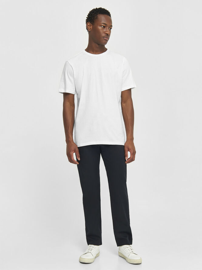 Knowledge Cotton Apparel AGNAR basic t-shirt - Regenerative Organic Certified™ - GOTS/Vegan Hvid