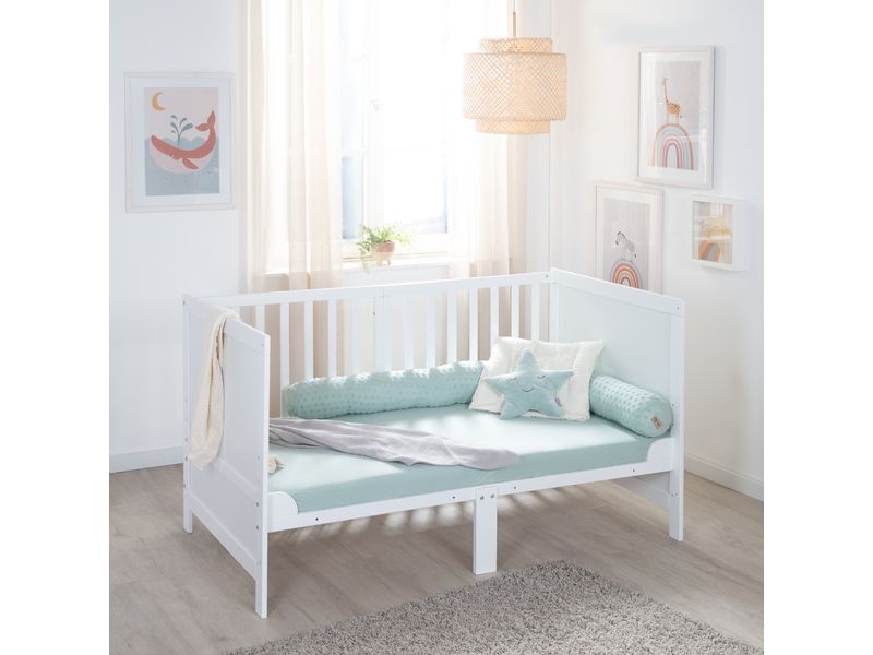 roba Babybett Kombi Easy Sleep Weiss, 70 x 140 cm Kombi-Kinderbett umbaubar