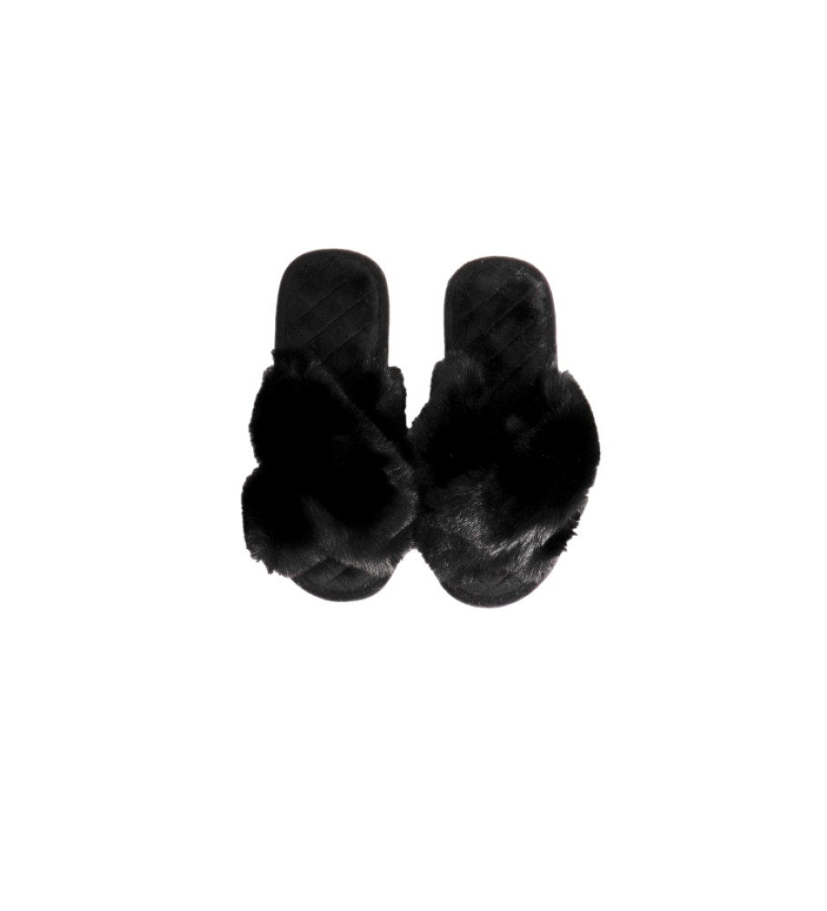 Chinelo Admas Elegante Preto com Cruz