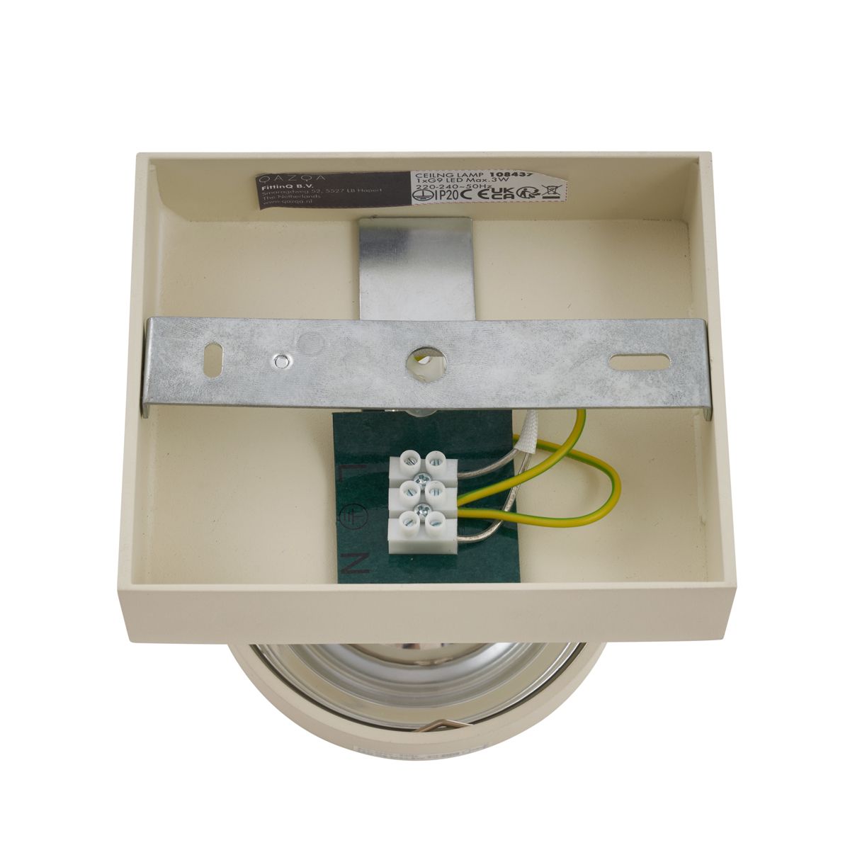 Moderne plafondspot beige G9 rond draai- en kantelbaar - Go