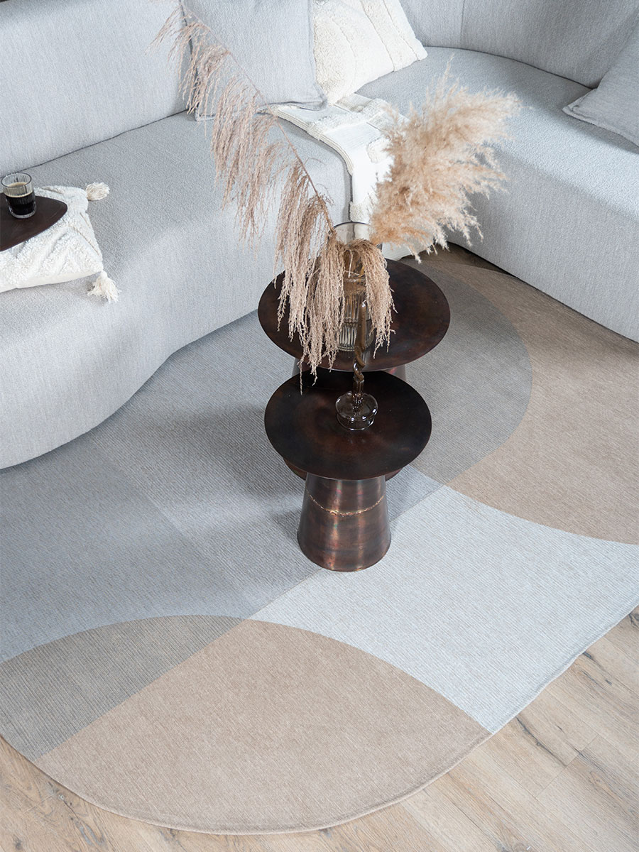 Vloerkleed Eli Beige – Ovaal 160 x 230 cm