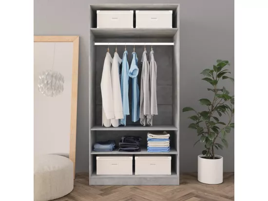 Garde-robe Gris cement 100 x 50x200