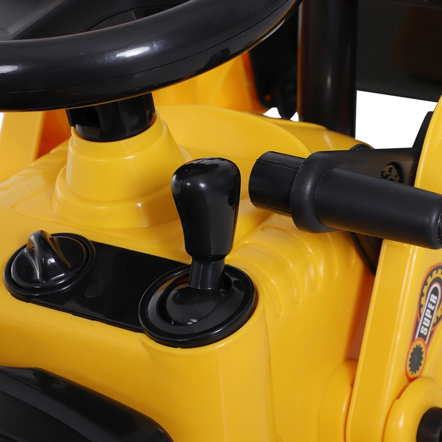 HOMCOM Trettraktor mit Stauraum gelb