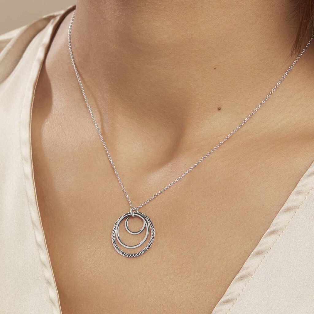 Collier Lilia Argent Blanc