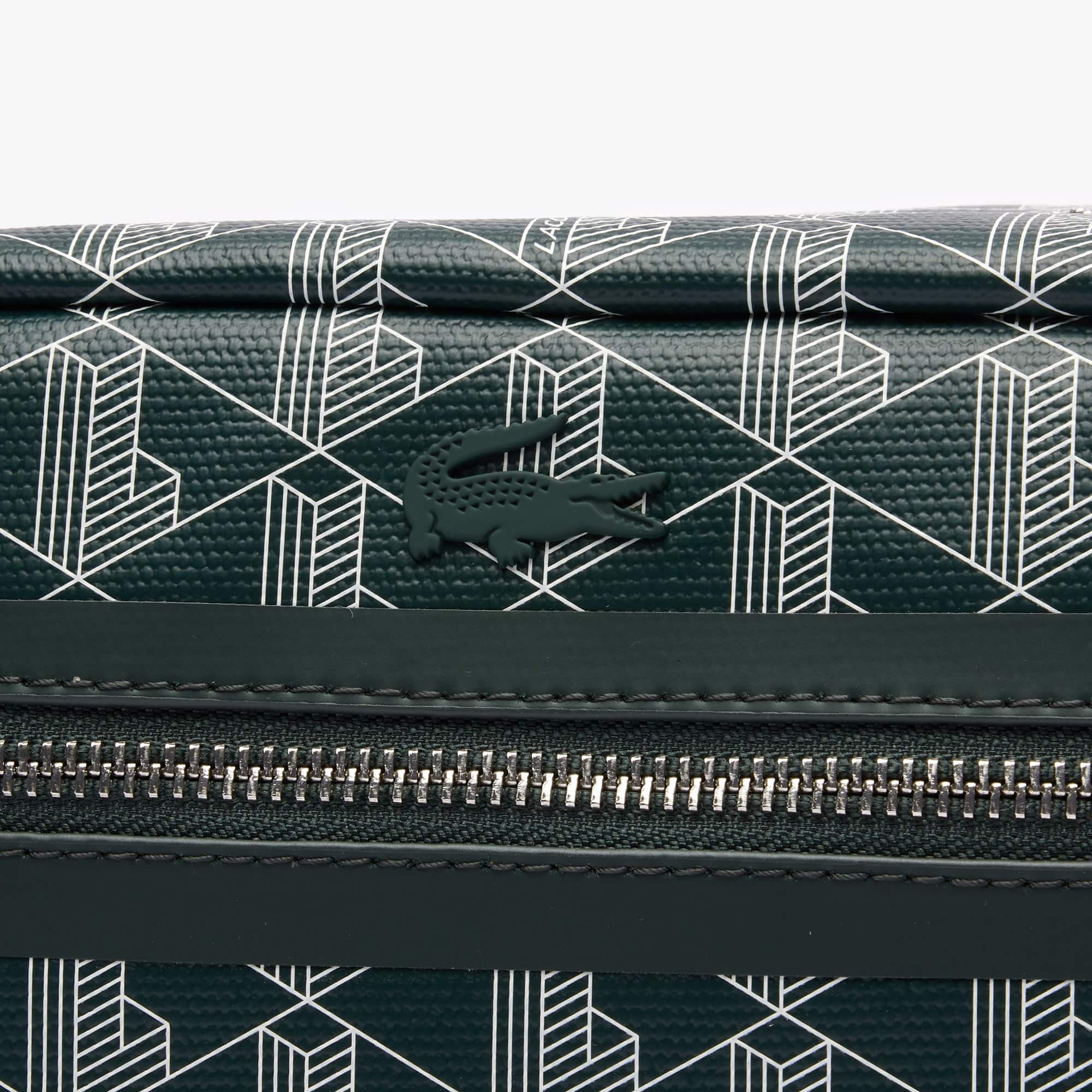 Sac vanity Zely monogramme en toile enduite Portefeuilles & Petite Maroquinerie - Vert - Lacoste - Femme