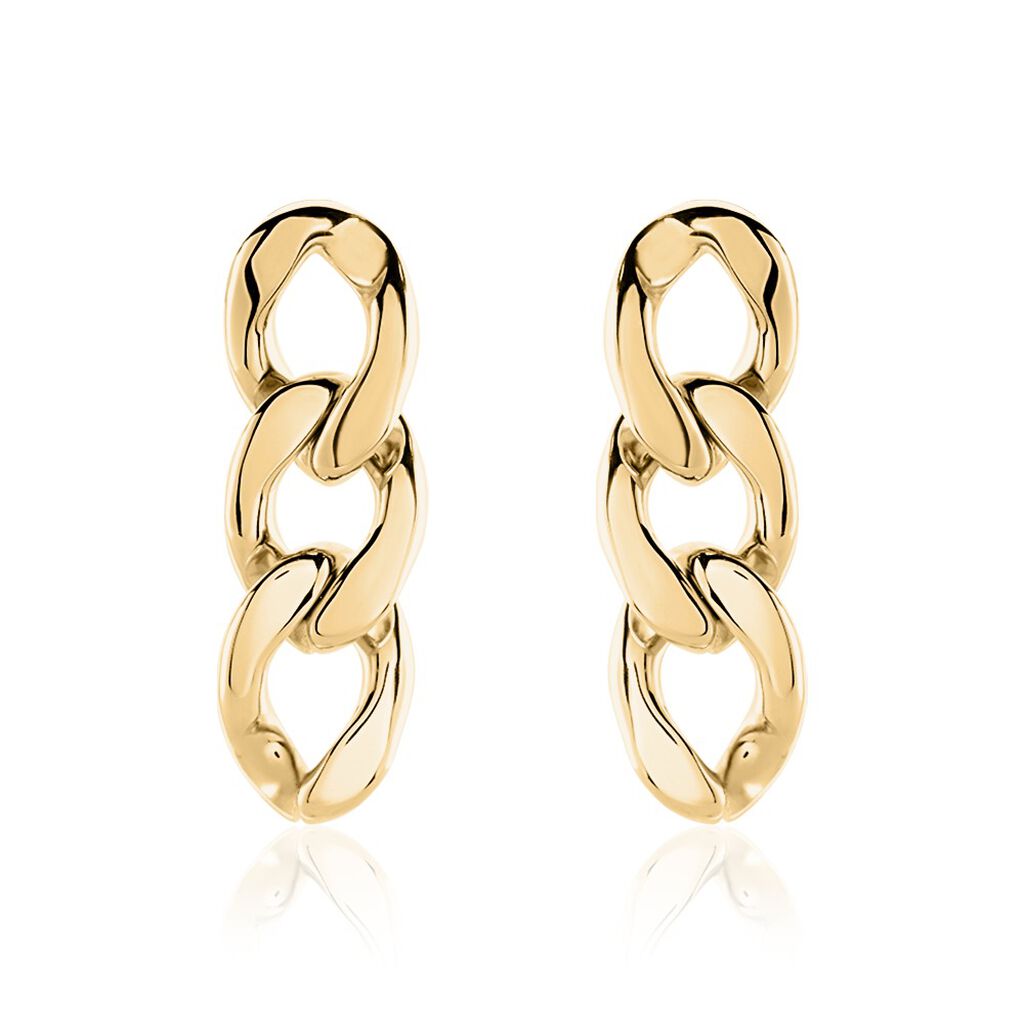 Boucles D'oreilles Hera Pendantes Acier Doré