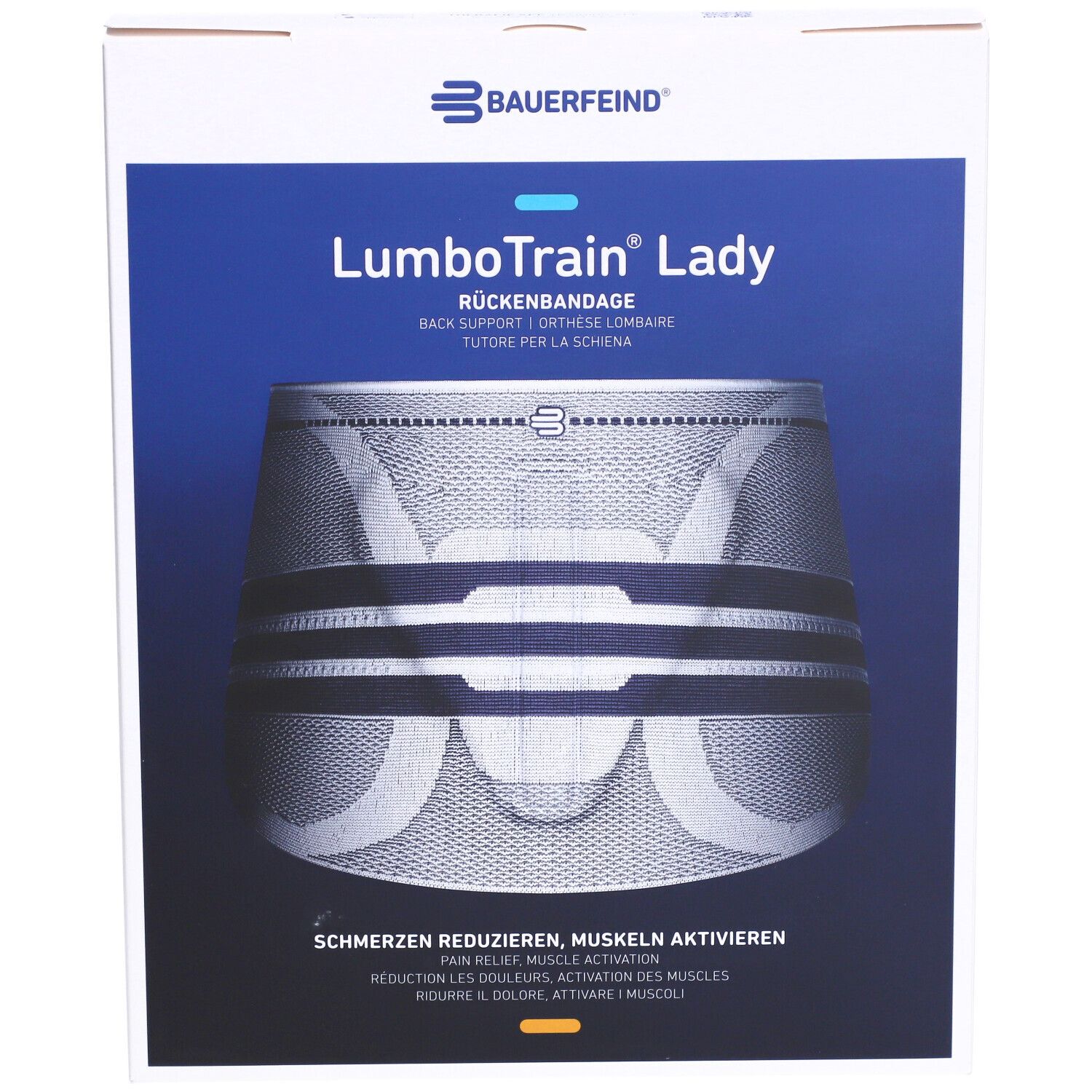 LUMBOTRAIN Lady Aktivbandage Größe 4 Titanium