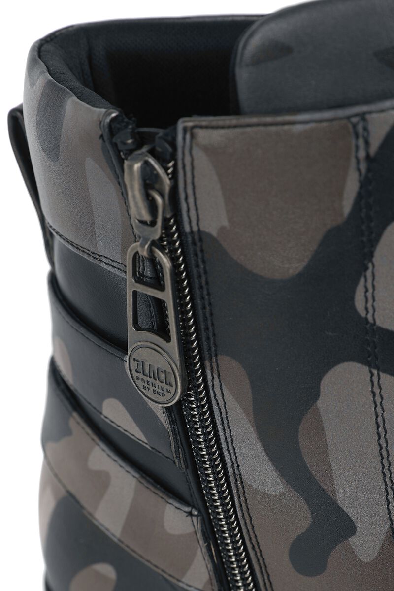 Bottines Lacées Avec Imprimé Camouflage | Black Premium by EMP Bottes