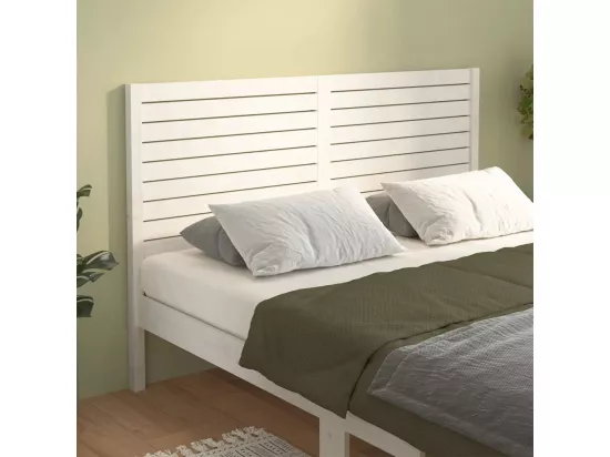Tête de lit Blanc 166x4x100 cm Bois massif de pin