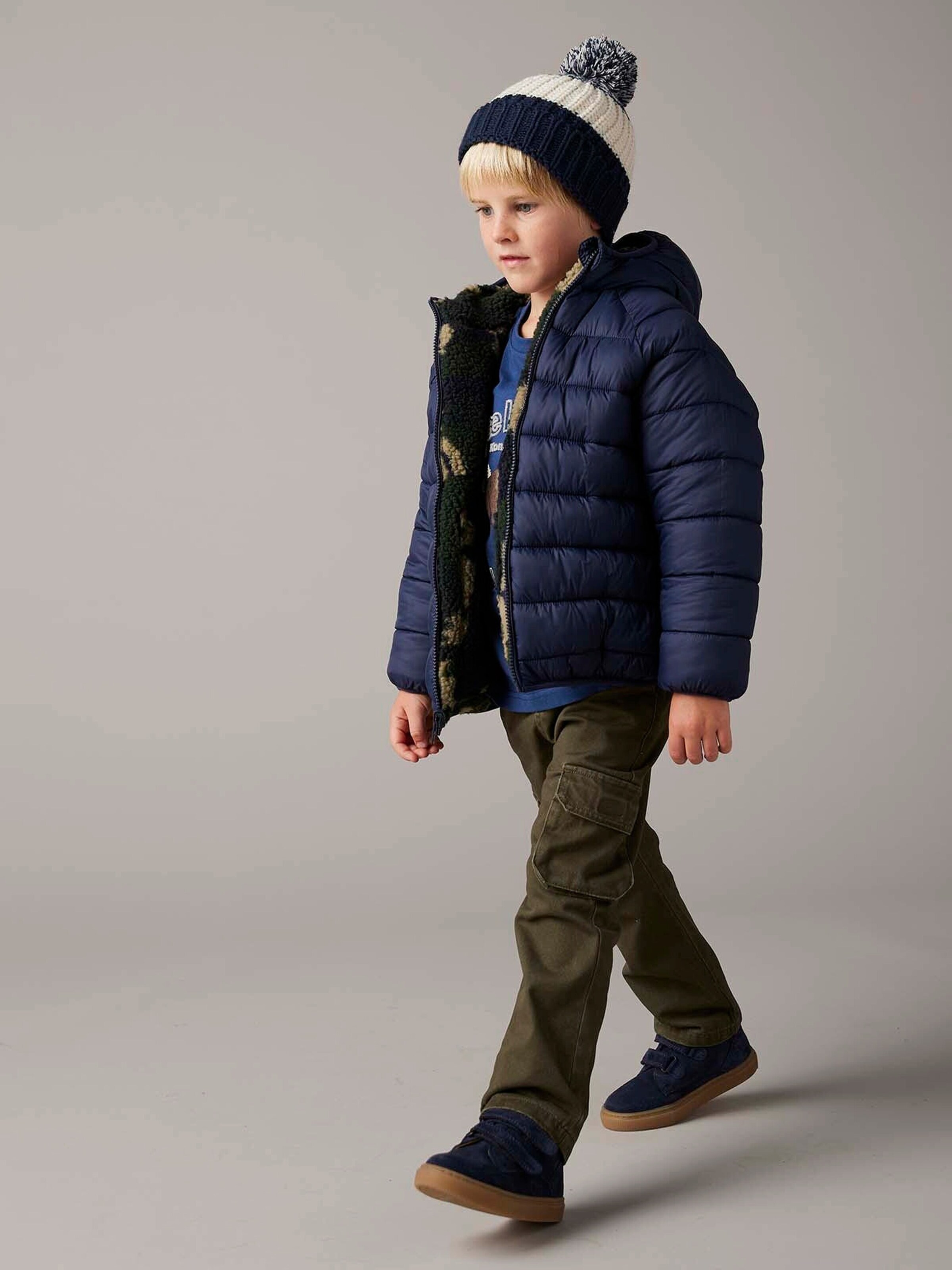 Vertbaudet Jungen Thermo-Cargohose mit Dehnbund, Bundweite verstellbar khaki