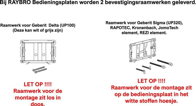 Raybro - Bedieningsplaat - Mocha - Geschikt voor Geberit UP100/UP320 - DualFlush