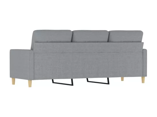 Canapé à 3 places Gris clair 180 cm Tissu