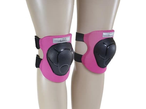 Nils Extreme H210 svarte og rosa beskyttere størrelse L (16-60-024)