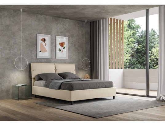 ITYHOME - Lit coffre sleeper 160x200 similicuir taupe