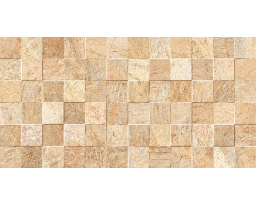 Porseleinen steengoed siertegel Quarzite Arena 32 x 62,5 x 0,9 cm