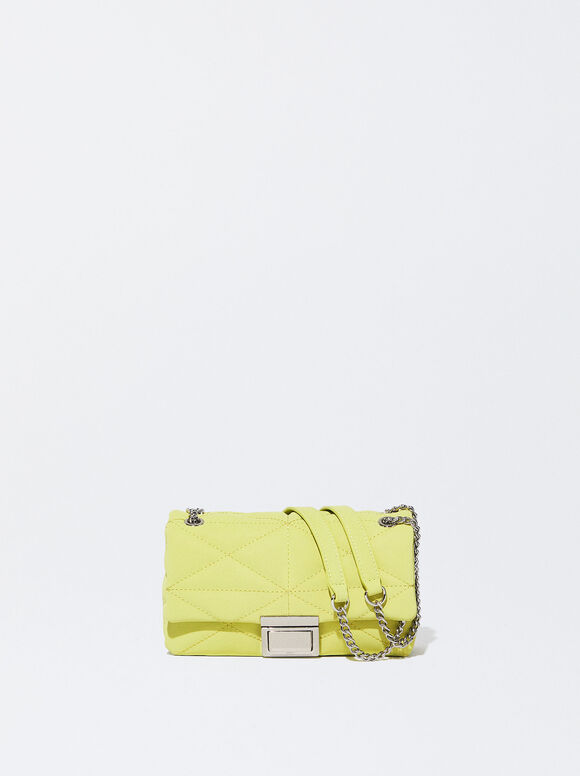 Bolsa acolchoada com corrente - Verde