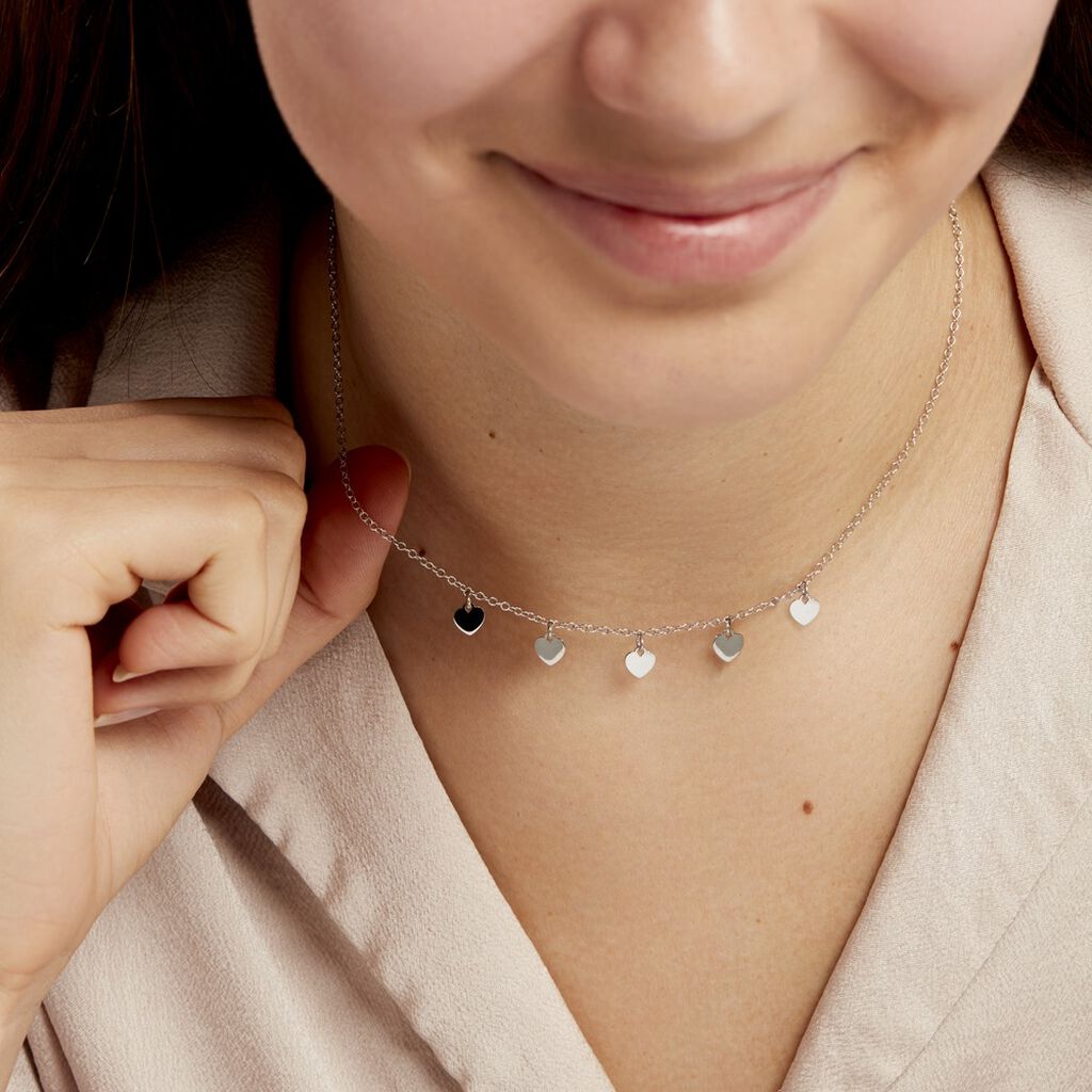Collier Maryline Argent Blanc