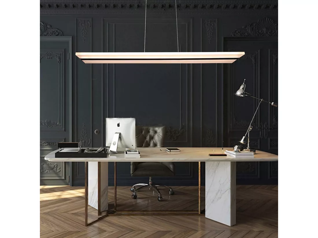 NETTLIFE Suspension LED Bureau 38W dimmable avec télécommande Acrylique
