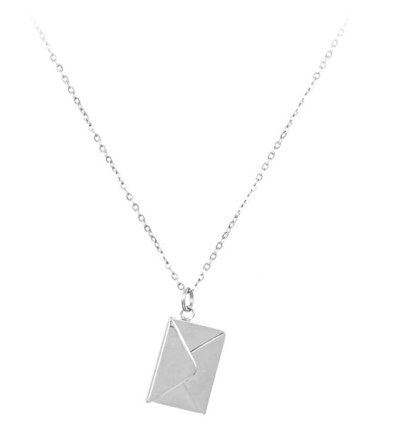 Lilafey - Liefdesbrief hanger ketting van roestvrij staal