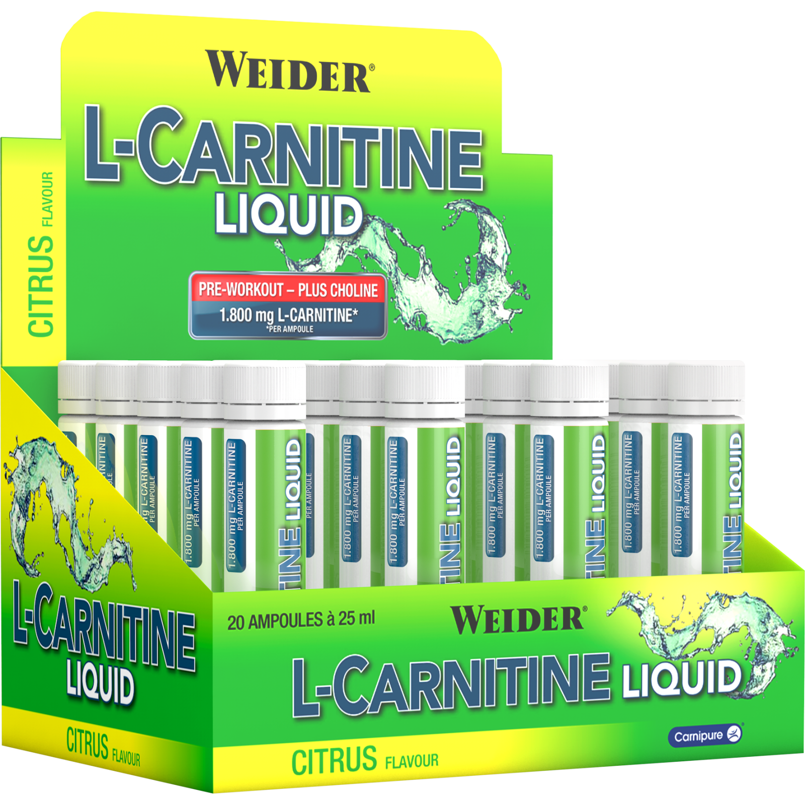 L-Carnitine Liquid 1.800 mg (20x25ml)