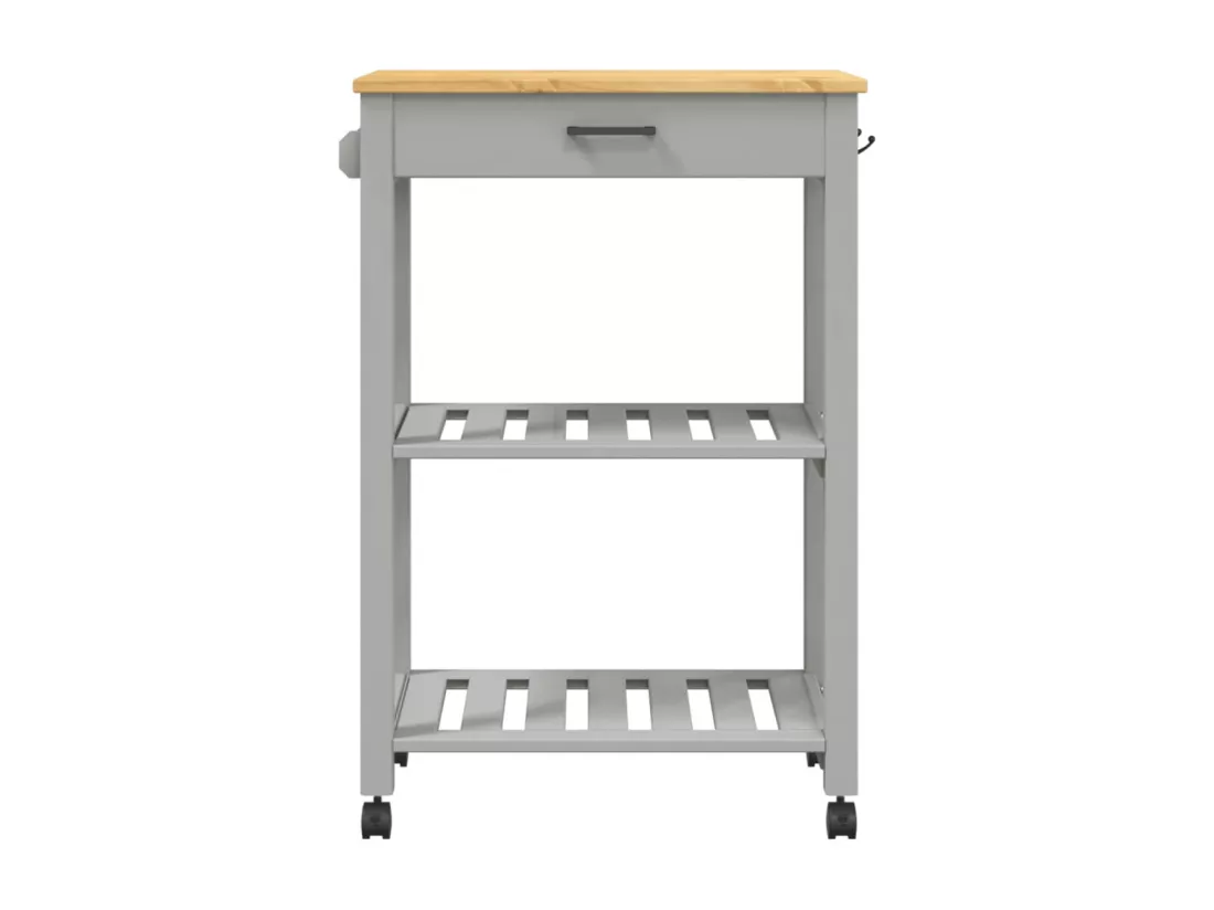 Chariot de cuisine MONZA 60x40x90 cm bois massif de pin