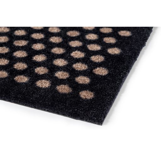Tica Copenhagen Dot Gulvmåtte, Sort/Sand, 60x90 cm