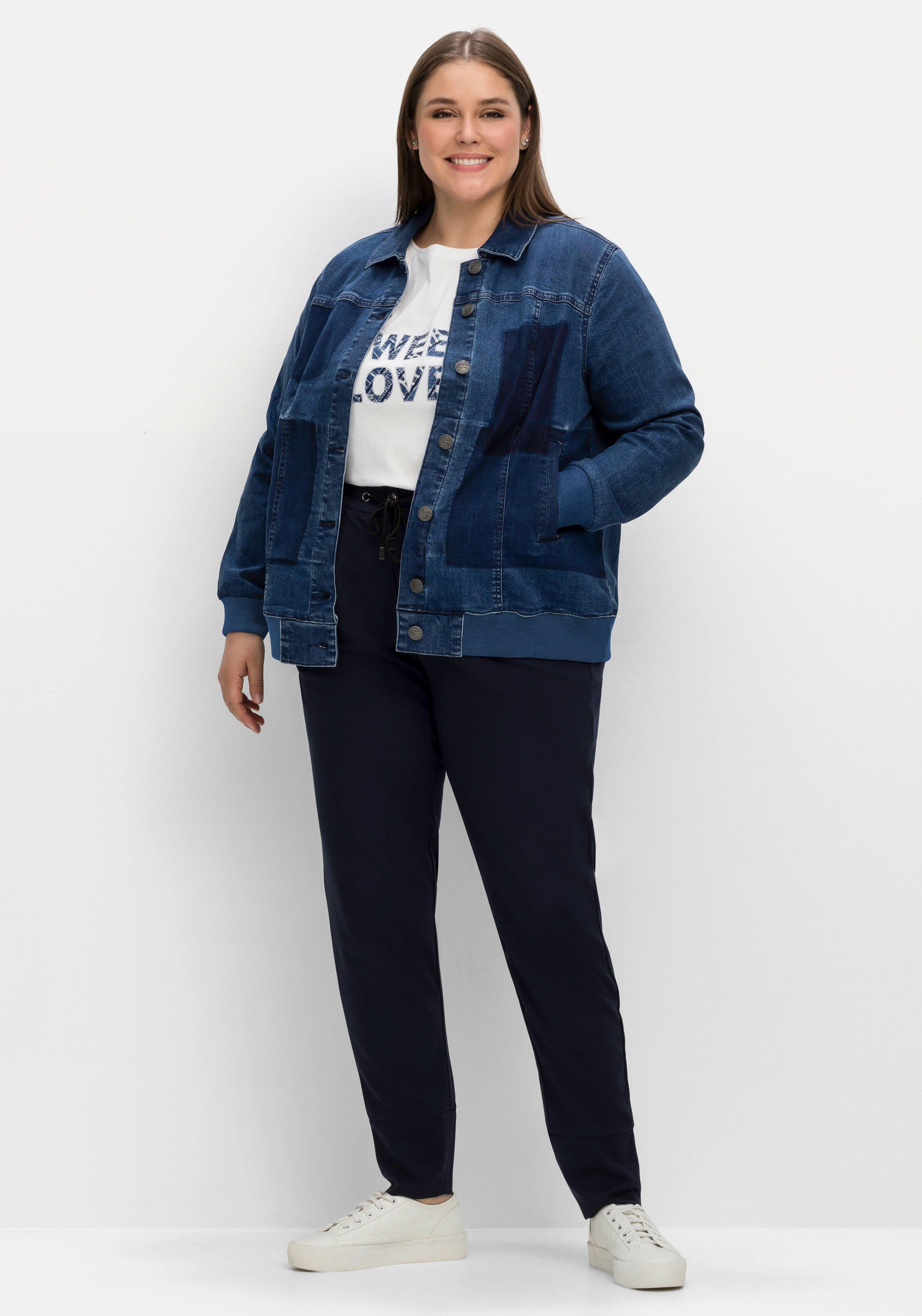 Jeansblouson in Patch-Optik
