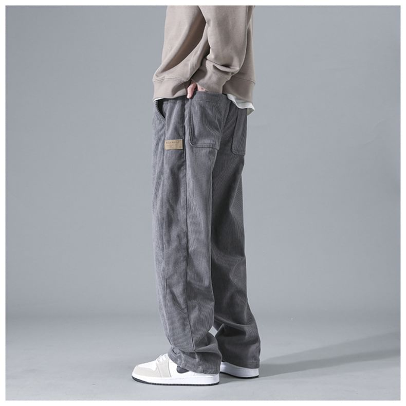 Lingaris - Mid Rise Plain Loose Fit Broek