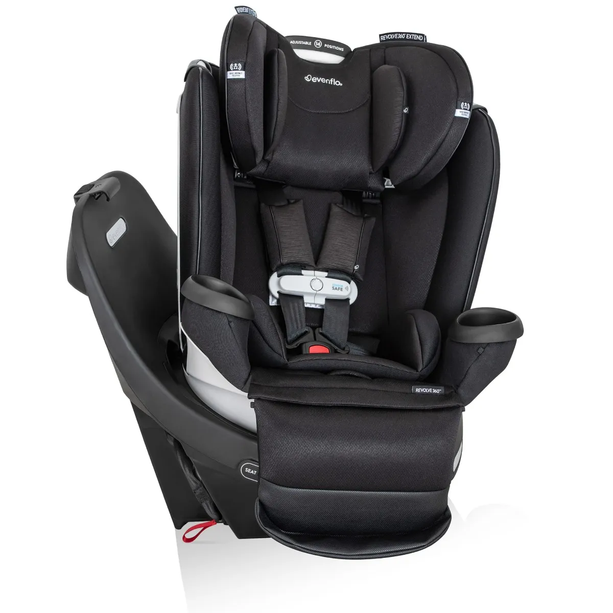 Evenflo Siège d'Auto 3-en-1 Gold Revolve360 Extend avec SensorSafe - Onyx Noir