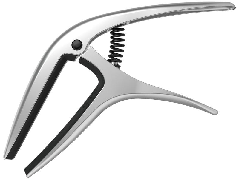 Ernie Ball Kapodaster Axis Capo Silber Ergonomischer Kapodaster für Akustik- und E-Gitarren