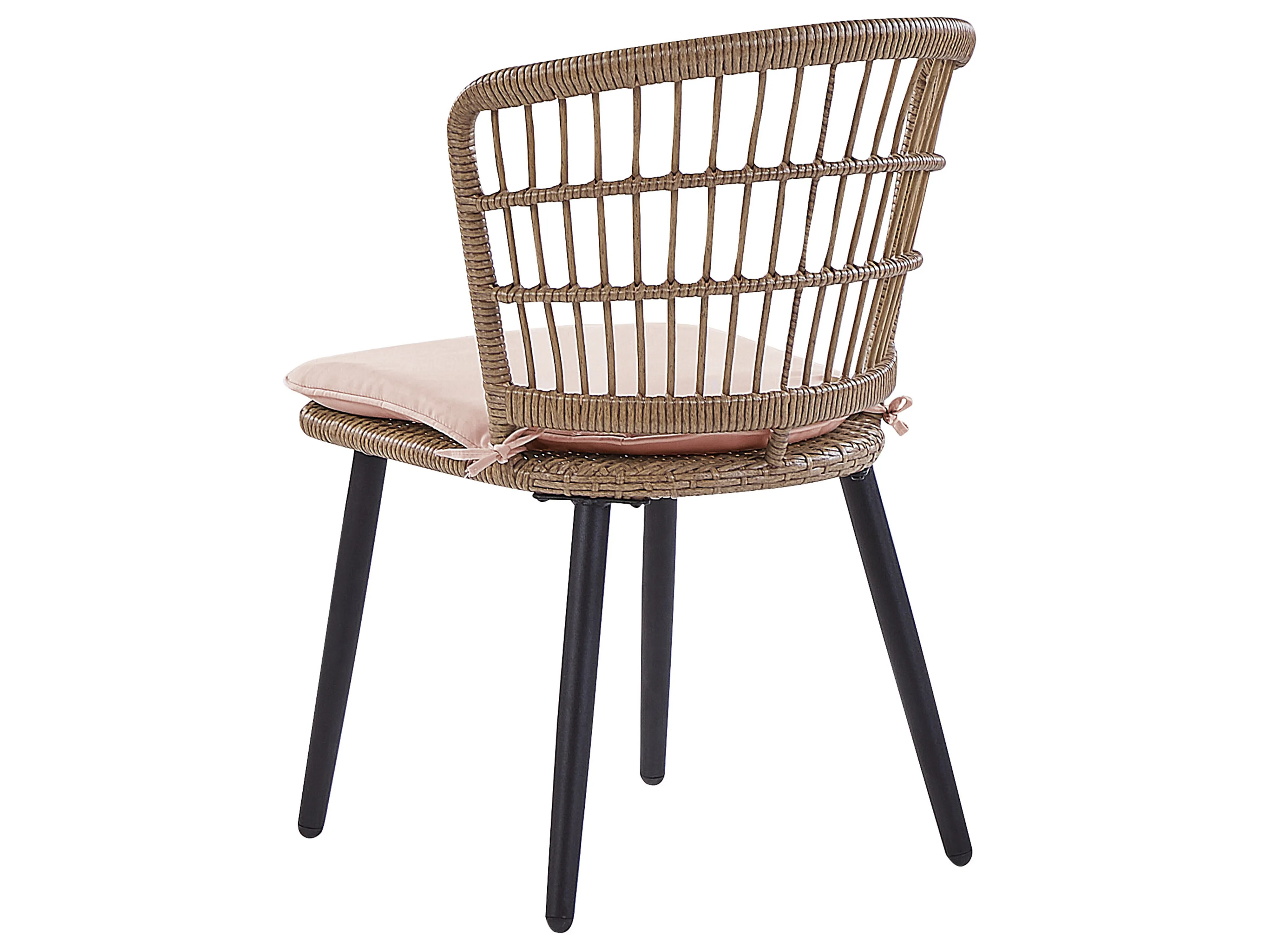 Tuinset 6-zits ALIANO met kussens PE rotan Pastelroze