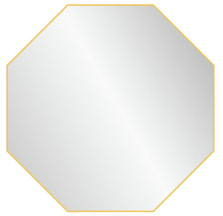 Spiegel Goud Octagon ⌀60  cm