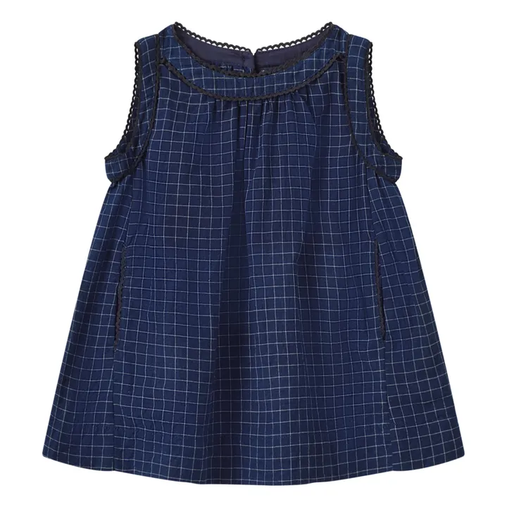 Caramel Robe à Carreaux Ginger | Bleu marine