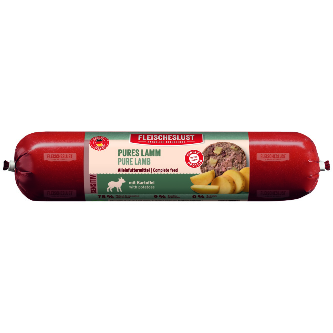 Fleischeslust Nassfutter Hund Adult Futterbox Lamm und Kartoffel 8x400 g