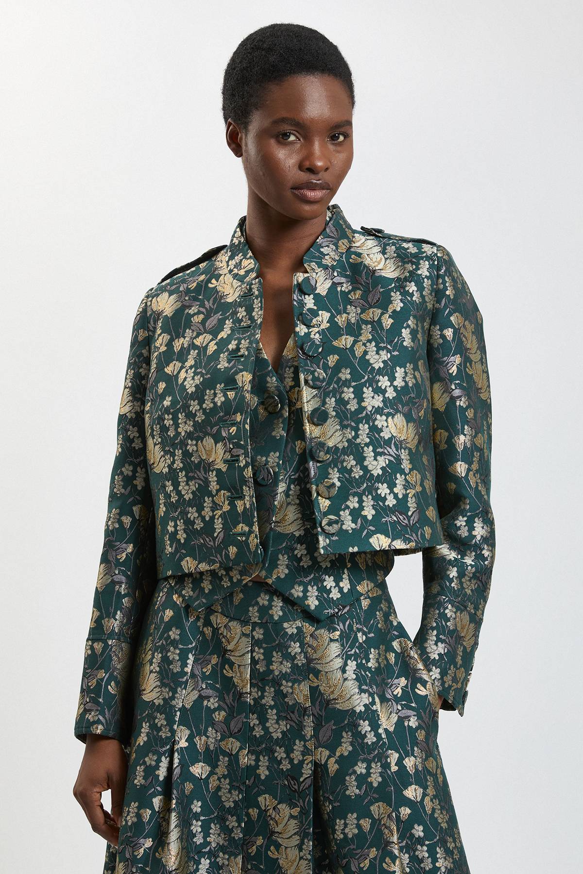 KarenMillen Veste Cintrée À Boutons En Jacquard
