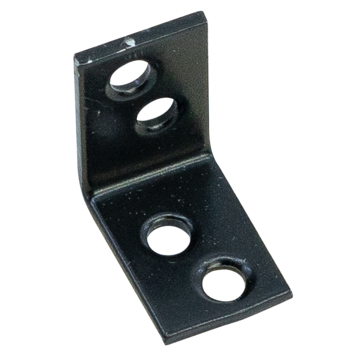 Stoelhoek Zwart 25x25 mm - 4 Stuks