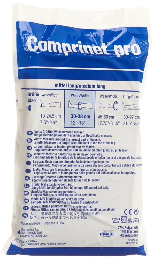 Comprinet Thrombo A-G Gr4 lang weiss 1 Paar