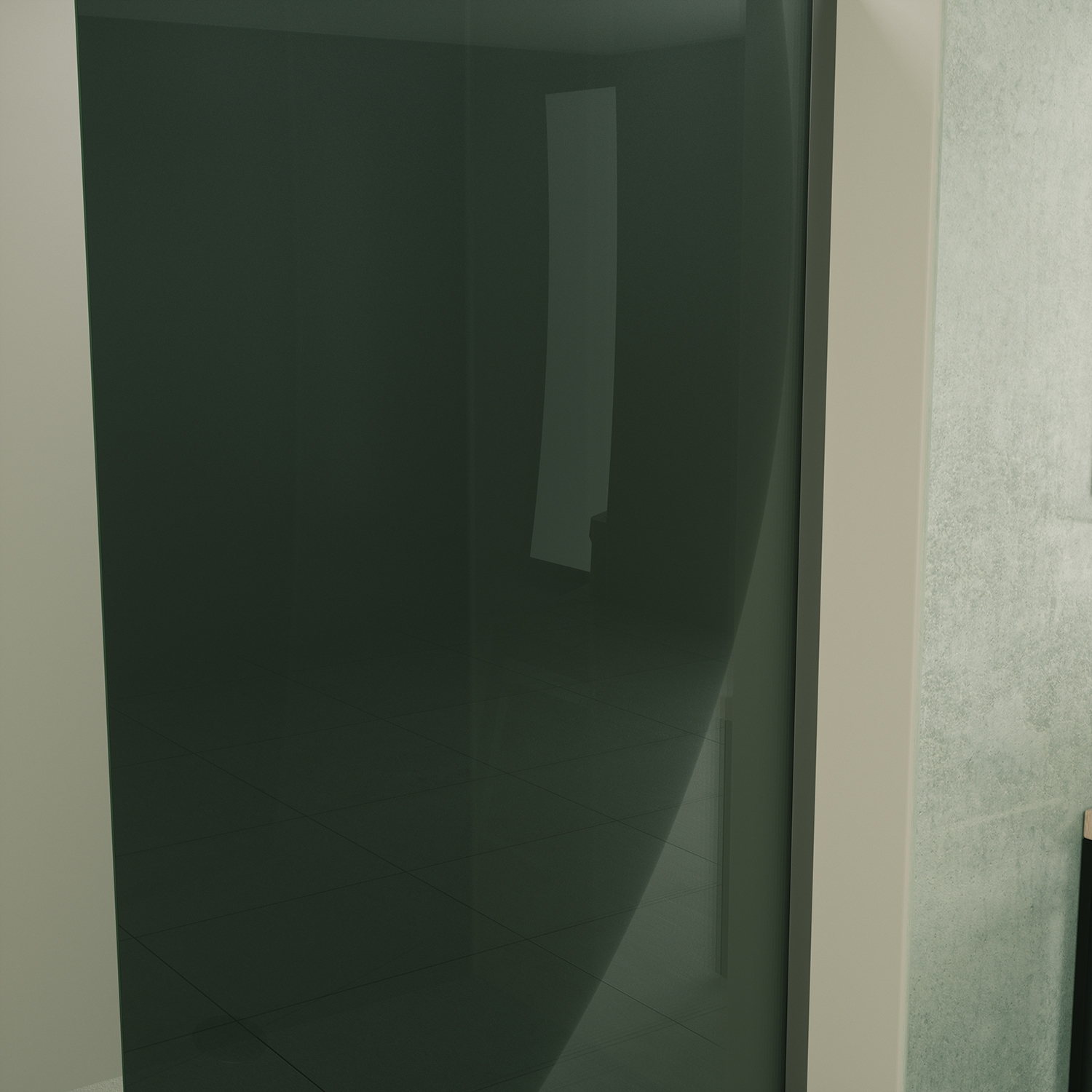 Mueller Slimline inloopdouche 120cm rookglas anti-kalk inclusief RVS profiel & stang