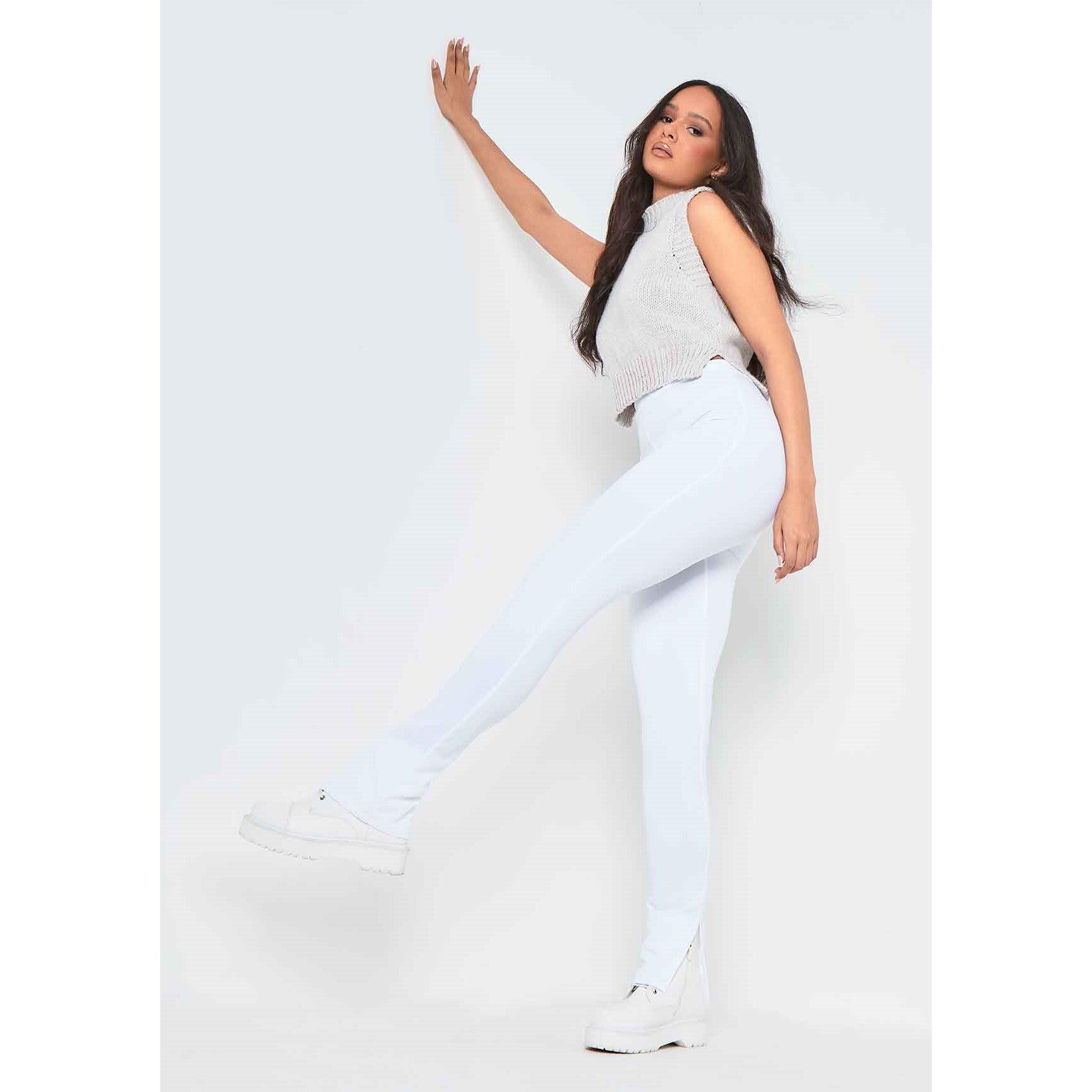 Missy Empire Plain Inside Split Trousers
