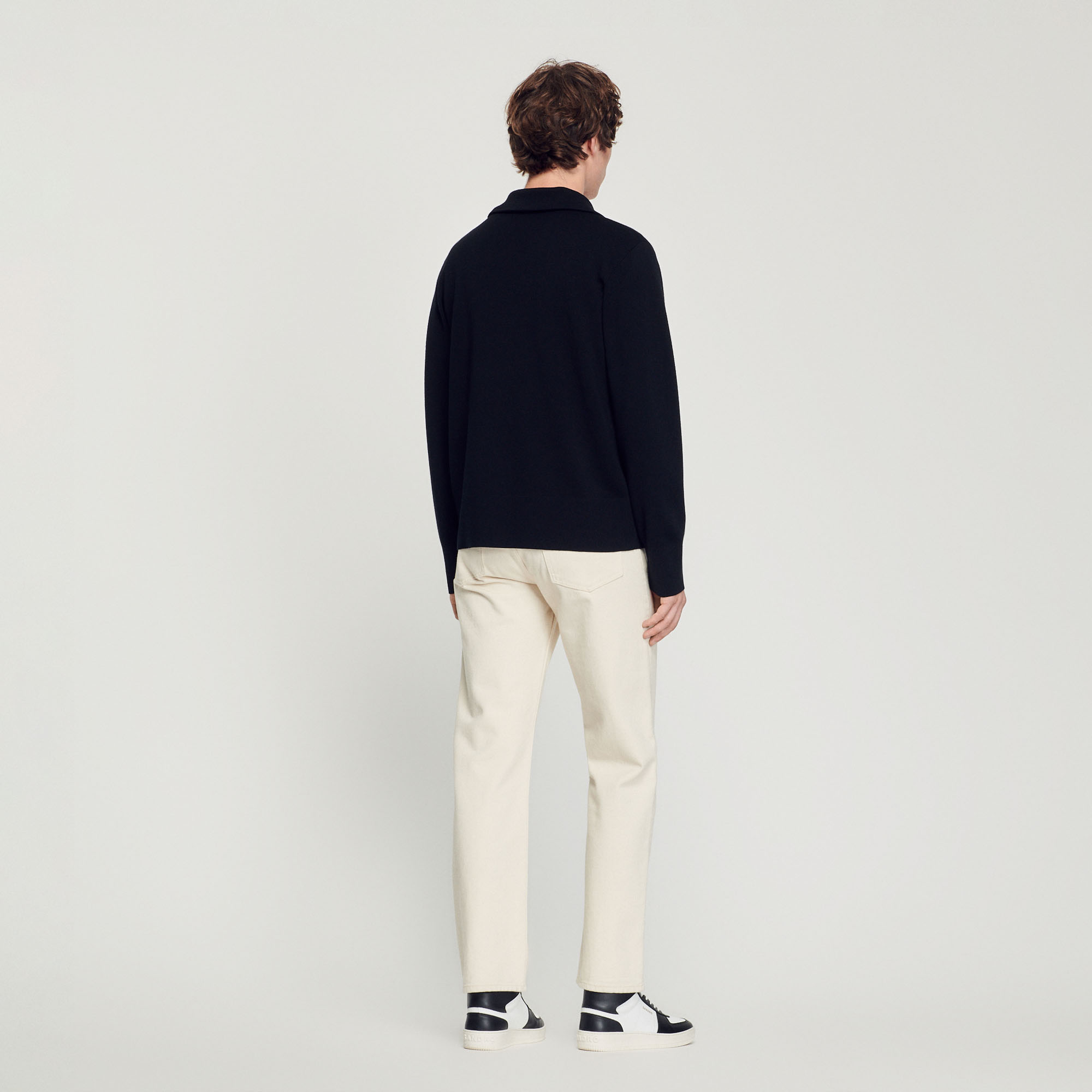 Cardigan zippe en laine