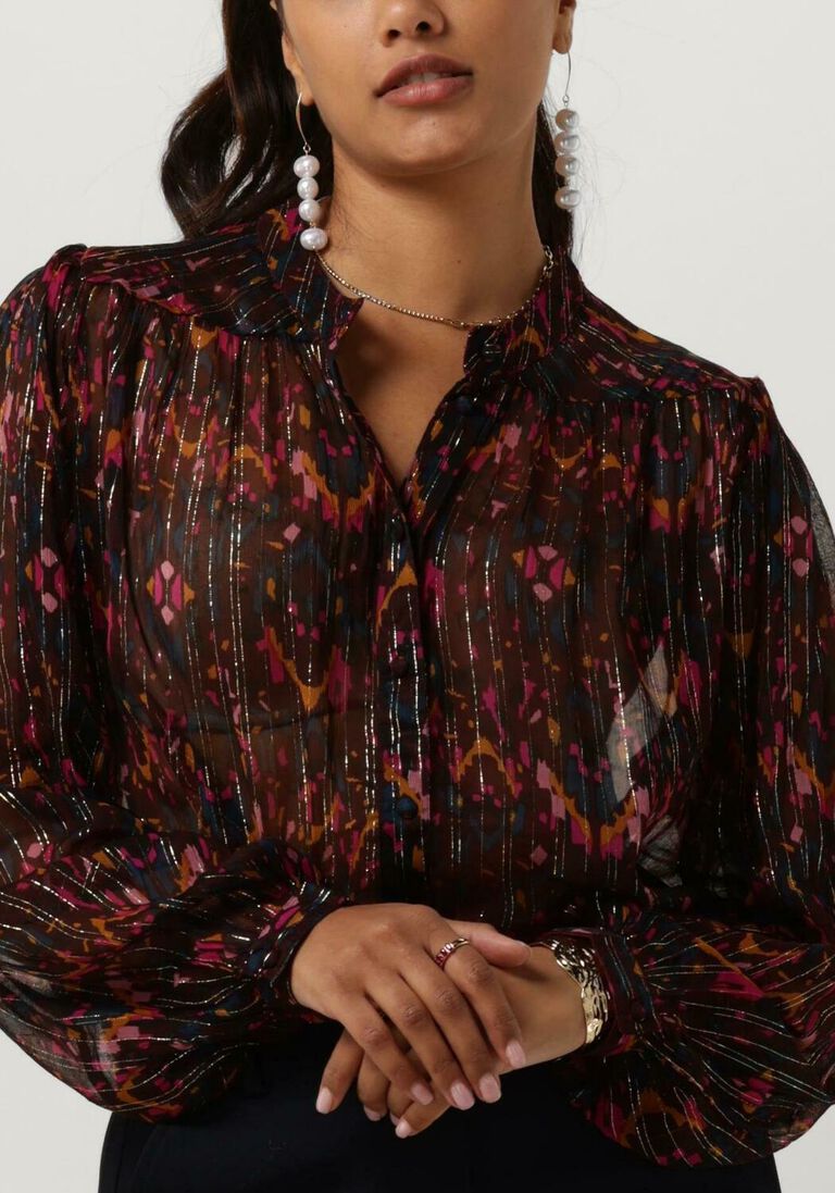 AAIKO paarse aaiko blouse zoya glitter ikat vis 510 blouses
