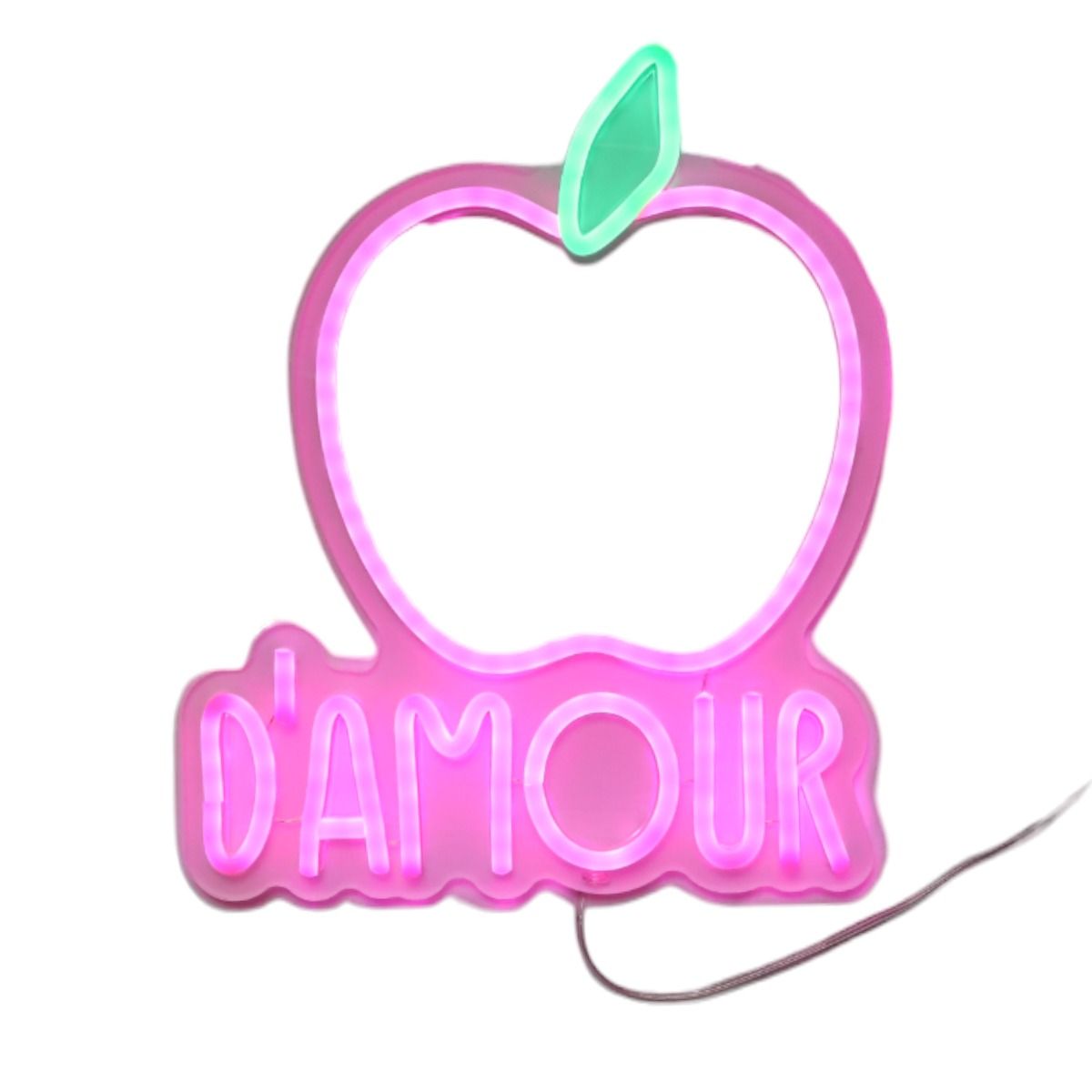Lampe néon LED Pomme d'amour Atelier jasmin