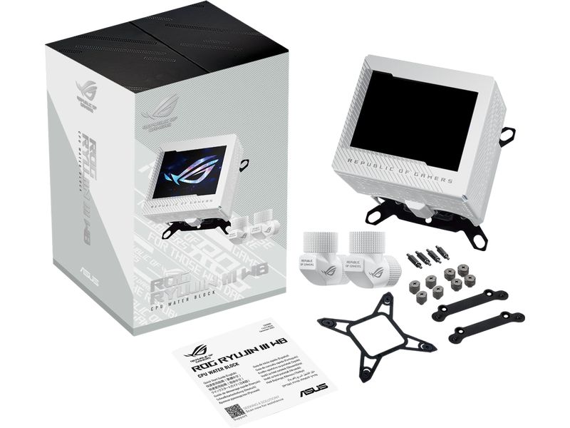 ASUS ROG Wasserkühlung ROG Ryujin III WB LCD White Edition CPU-Wasserblock mit 3.5