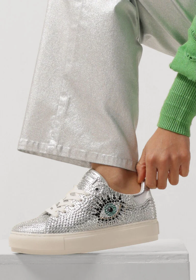 KURT GEIGER LONDON zilveren kurt geiger london lage sneakers laney eye
