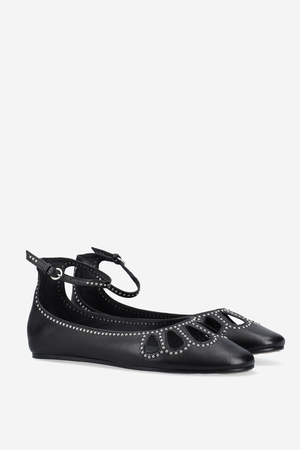 Bloris openwork leather ballerinas
